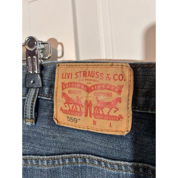 Levis 559 Jeans Mens 46x30 Relaxed Straight Blue - Picture 3 of 4